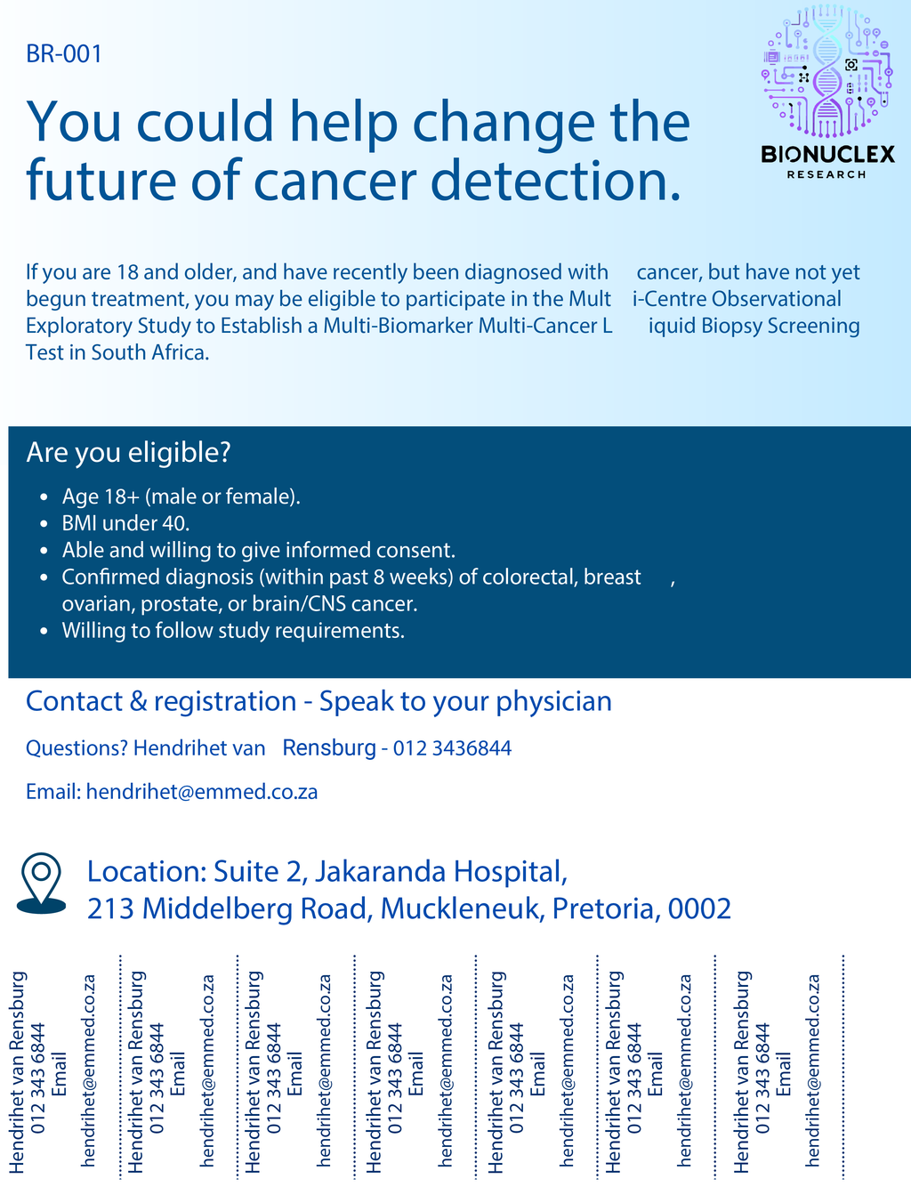 BR-001 Cancer Study